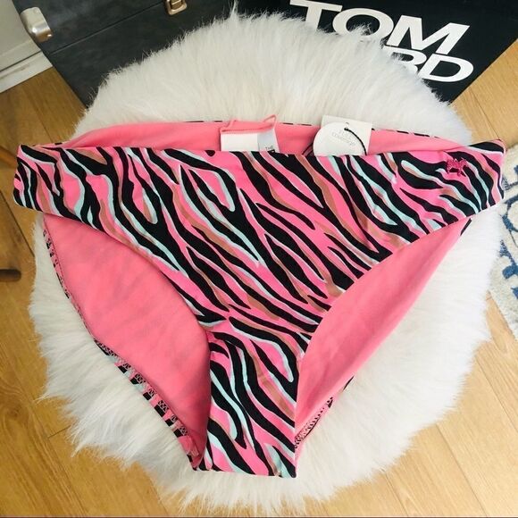 The Bikini Lab Hipster Bikini Bottoms, Pink/Black, 2XL, NWT - Picture 3 of 13